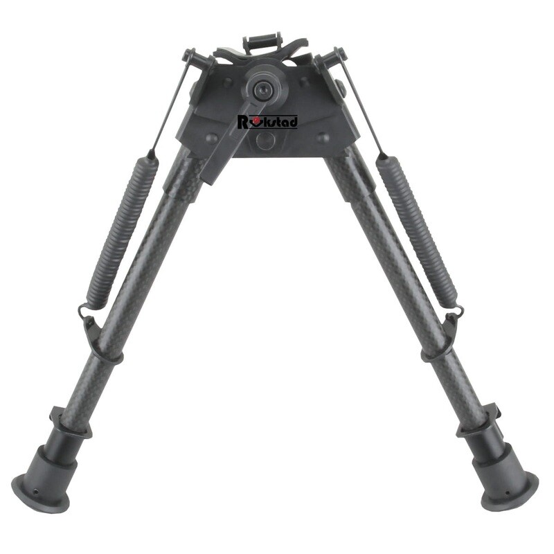 Rokstad RSCFS-09 Carbon Fibre Swivel Bipod 9&quot;-13.5&quot; &amp; Weaver Adaptor