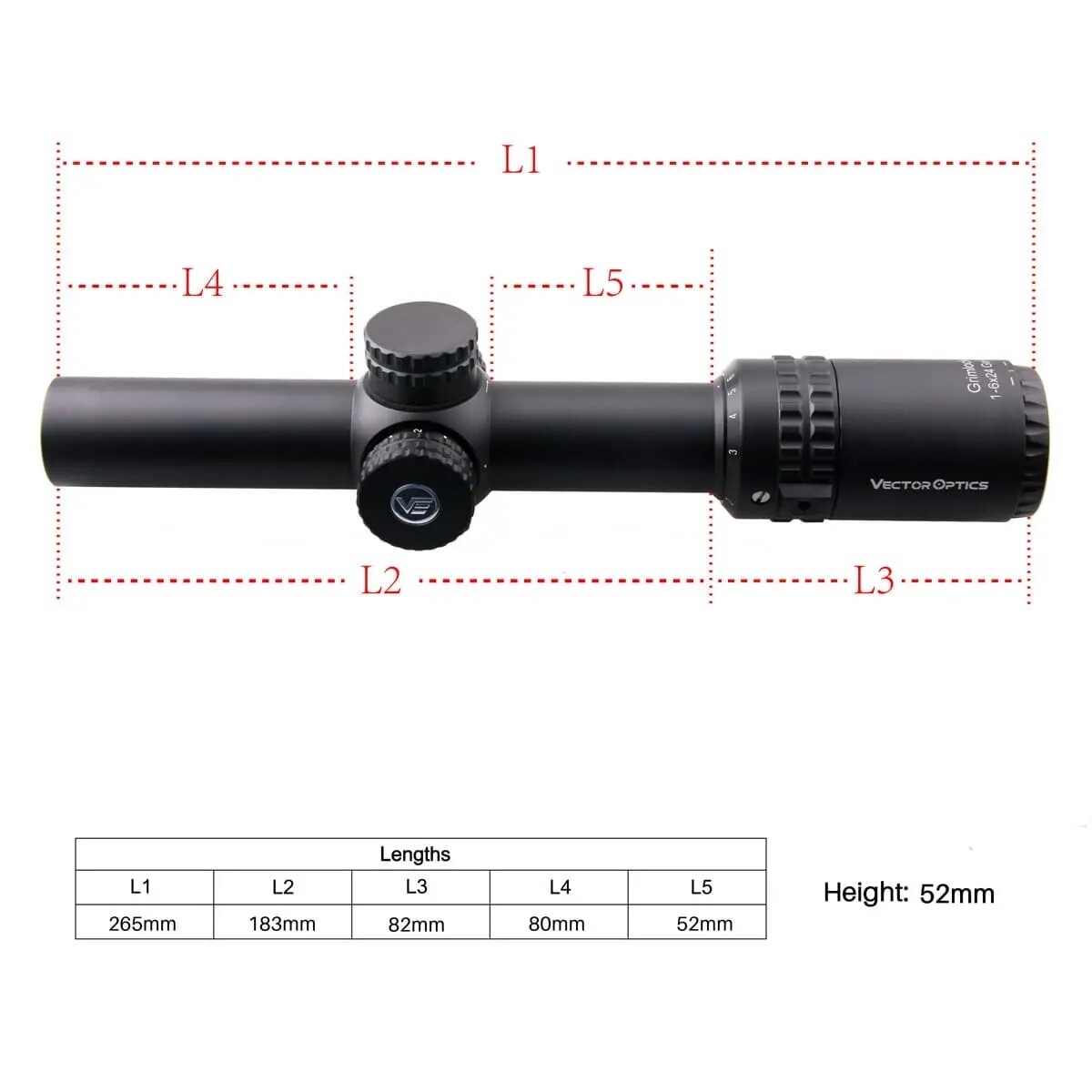 Vector Optics SCOC-13II Grimlock 1-6x24 CMR Rifle Scope
