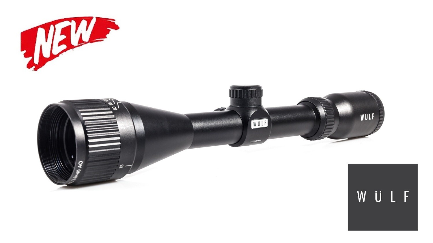 WULF Fireball 3-9x40 AO Half Mil-Dot Reticle Rifle Scope