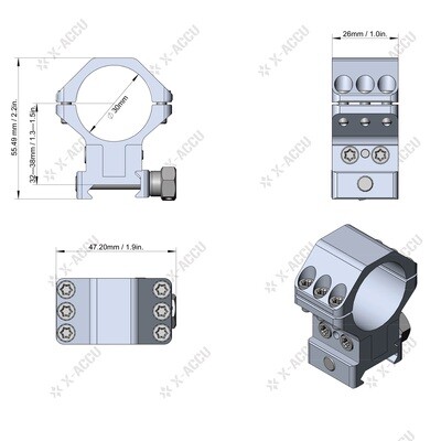 Vector Optics XASR-3040 X-ACCU 30mm Adjustable Elevation
