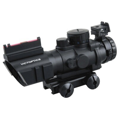 Vector Optics (Victoptics) OPSL-12 Prismatic 4x32 IR Riflescope with Fibre Sights