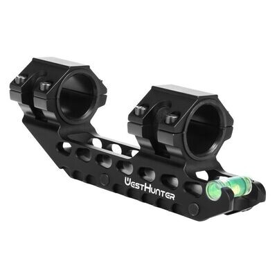 WestHunter 1 Piece 30mm/1" Tactical Picatinny Mount with 30 mm Offset & Anti-Cant Bubble