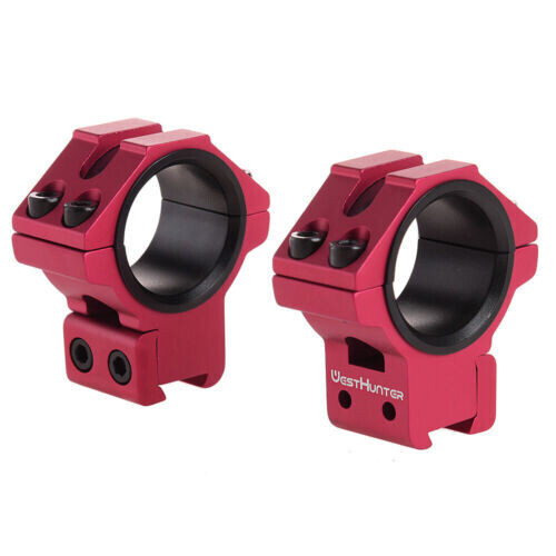 WestHunter 30mm/1&quot; Low Dovetail Mounts (Red)