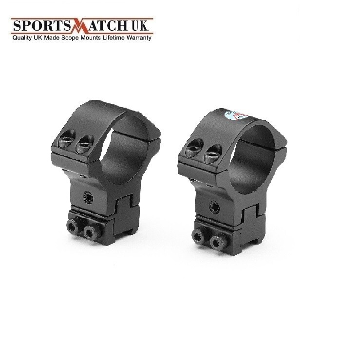 Sportsmatch WULF ATP66 Fully Adjustable 2 Piece 30mm Extra High Scope Rings