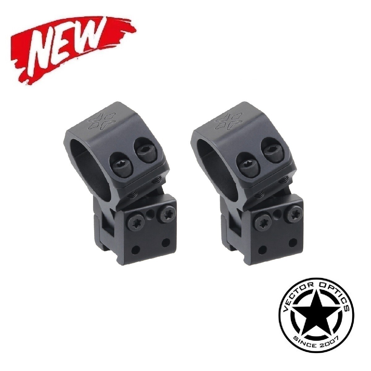 Vector Optics XASR-2515 X-ACCU 1&quot; Adjustable Elevation 11mm Dovetail Mounts