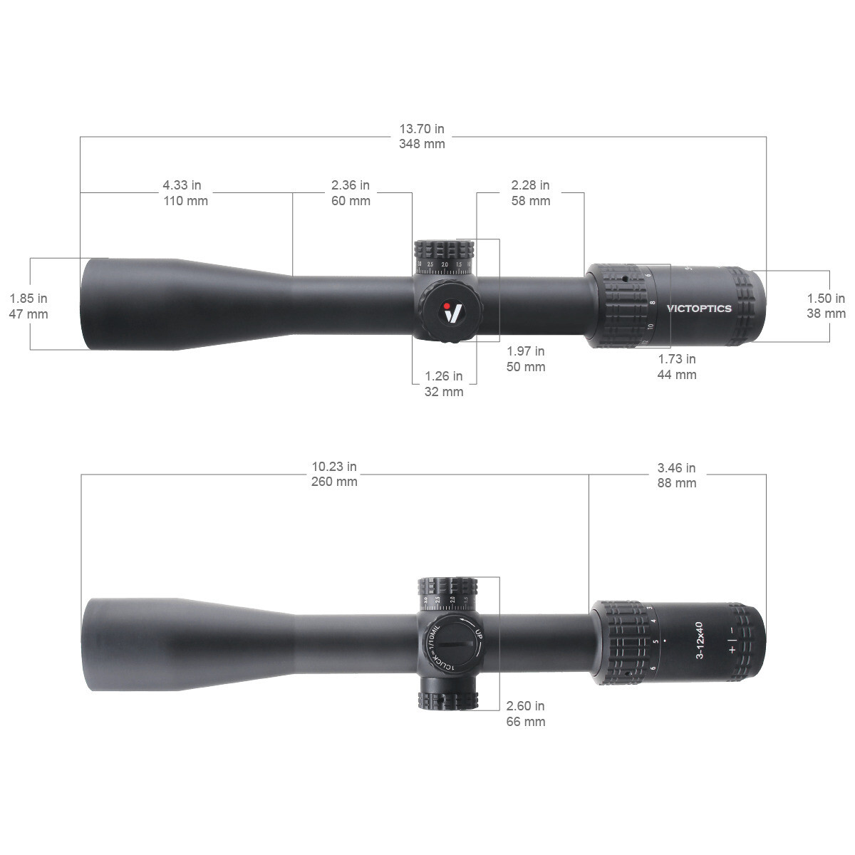 Vector Optics / Victoptics OPSL-31 S4 3-12×40 SFP Riflescope