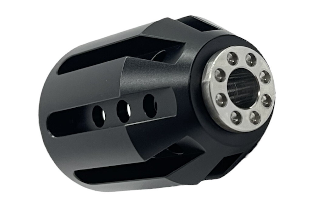 EVC Eaglevisioncam MZB-40 Muzzle Brake / Air Stripper with Interchangeable caliber (The Fat Boy)