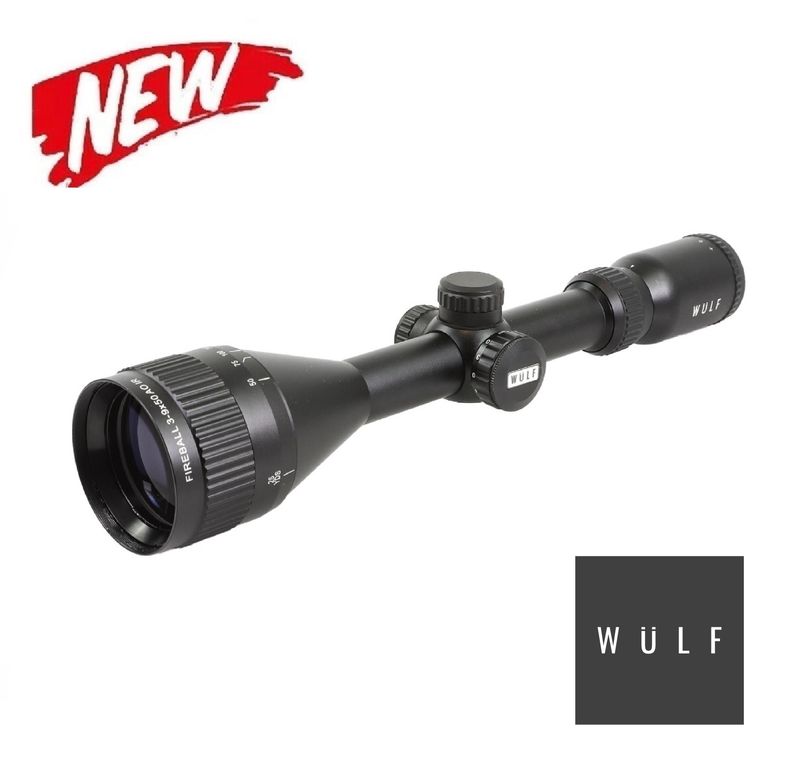 WULF Fireball 3-9x50 AO IR Half Mil-Dot Reticle Rifle Scope