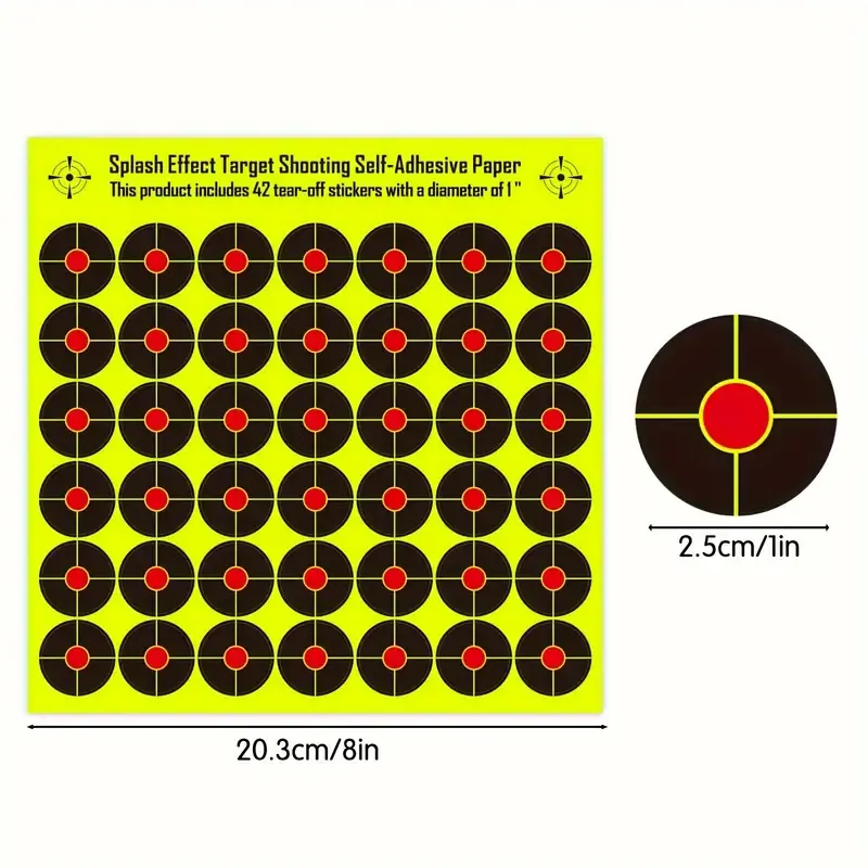 Splatter Targets - Self-Adhesive Target Stickers x 420 Pieces (10 sheets)