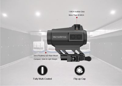 Vector Optics SCRD-12Ⅱ DMAG マウント 1.57 1x22 Reflex Red Dot Sight | Maverick GenI | - vector2007.com