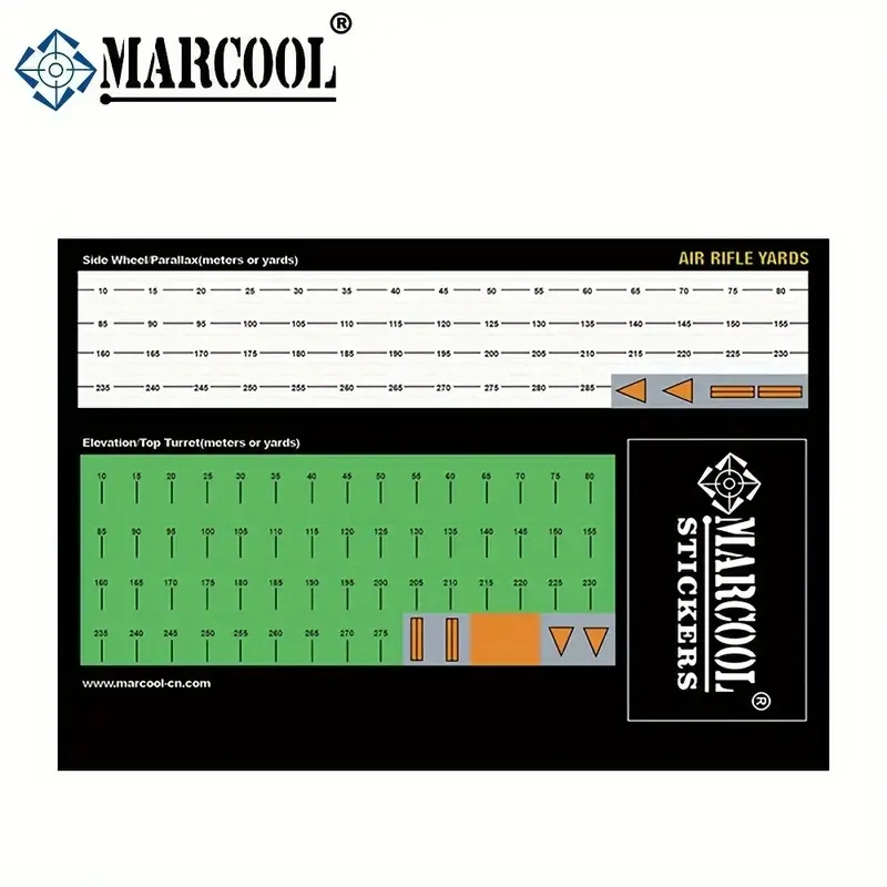 Scope Turret &amp; Sidewheel Range Marker Stickers x 2 Sheets