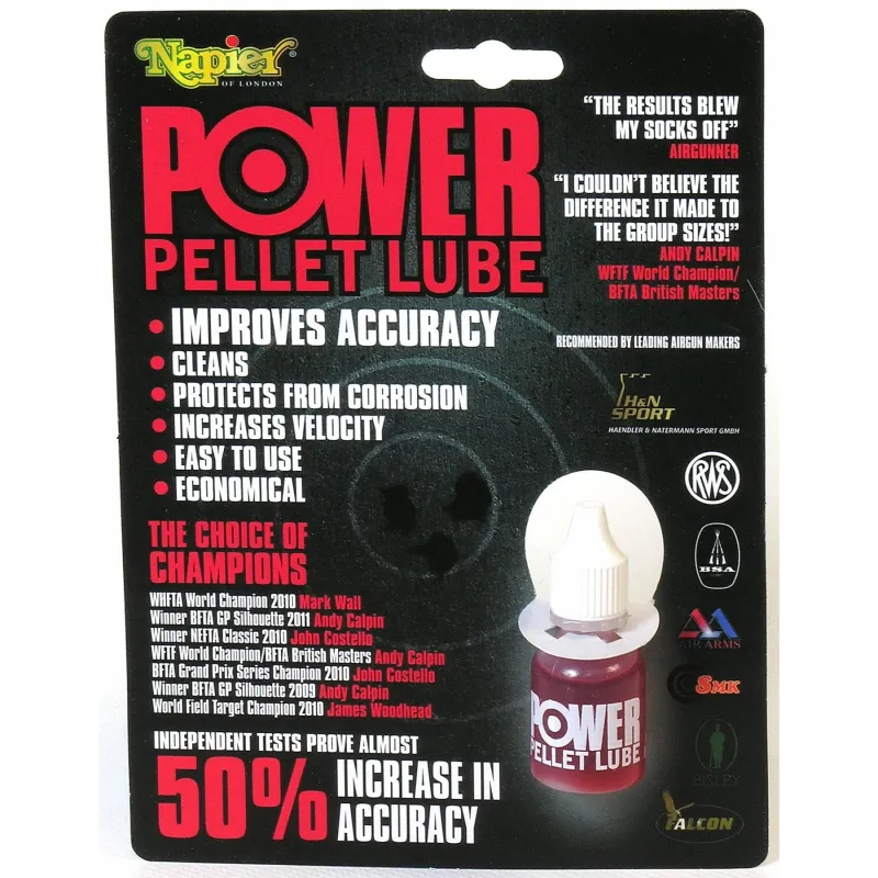 Napier Power Pellet Lube 10ml Dropper Bottle