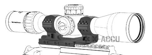 Vector Optics XASR-3015 One Piece 20MOA  Picatinny 34mm Ring Mount