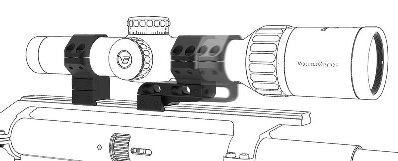 Vector Optics XASR-3065 X-ACCU 30mm Adjustable Cantilever Dovetail Mounts