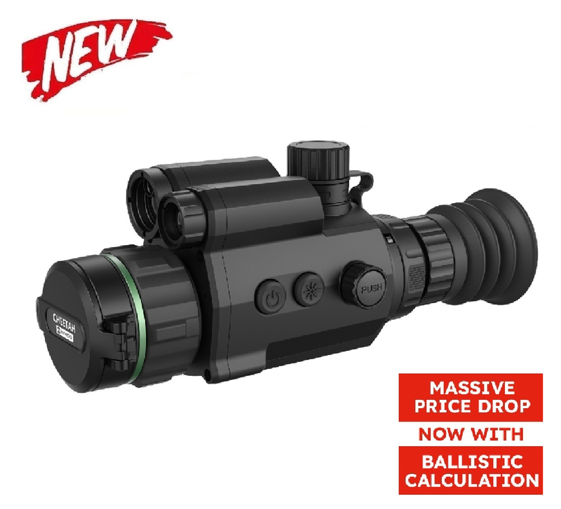 HIKMICRO Cheetah HM-C32F-SL 2.7x Day / Night Vision Twilight LRF Rifle Scope - Ballistic Calculator