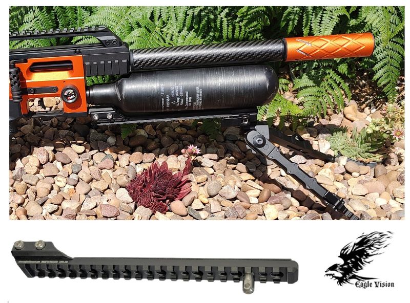 EVC Eaglevisioncam Universal Picatinny-to-Picatinny 240mm Bipod Extension Extended Rail UPPR-240