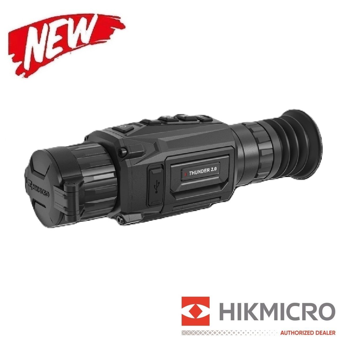 HIKMICRO Thunder 2.0 TE19 Smart Thermal Rifle Scope with Rail - 2.5x 19mm