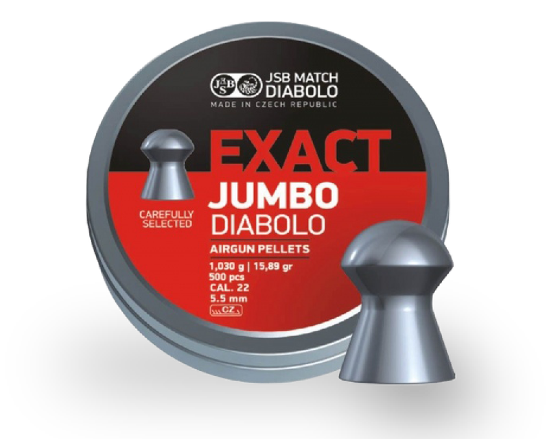 JSB Exact Jumbo Diabolo Airgun Pellets 5.52mm Tin x 500pcs