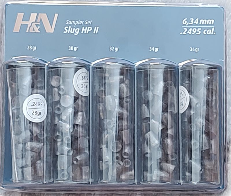 H&amp;N .25cal 6.34mm Slug HPII Selection - Sample Tester Pack