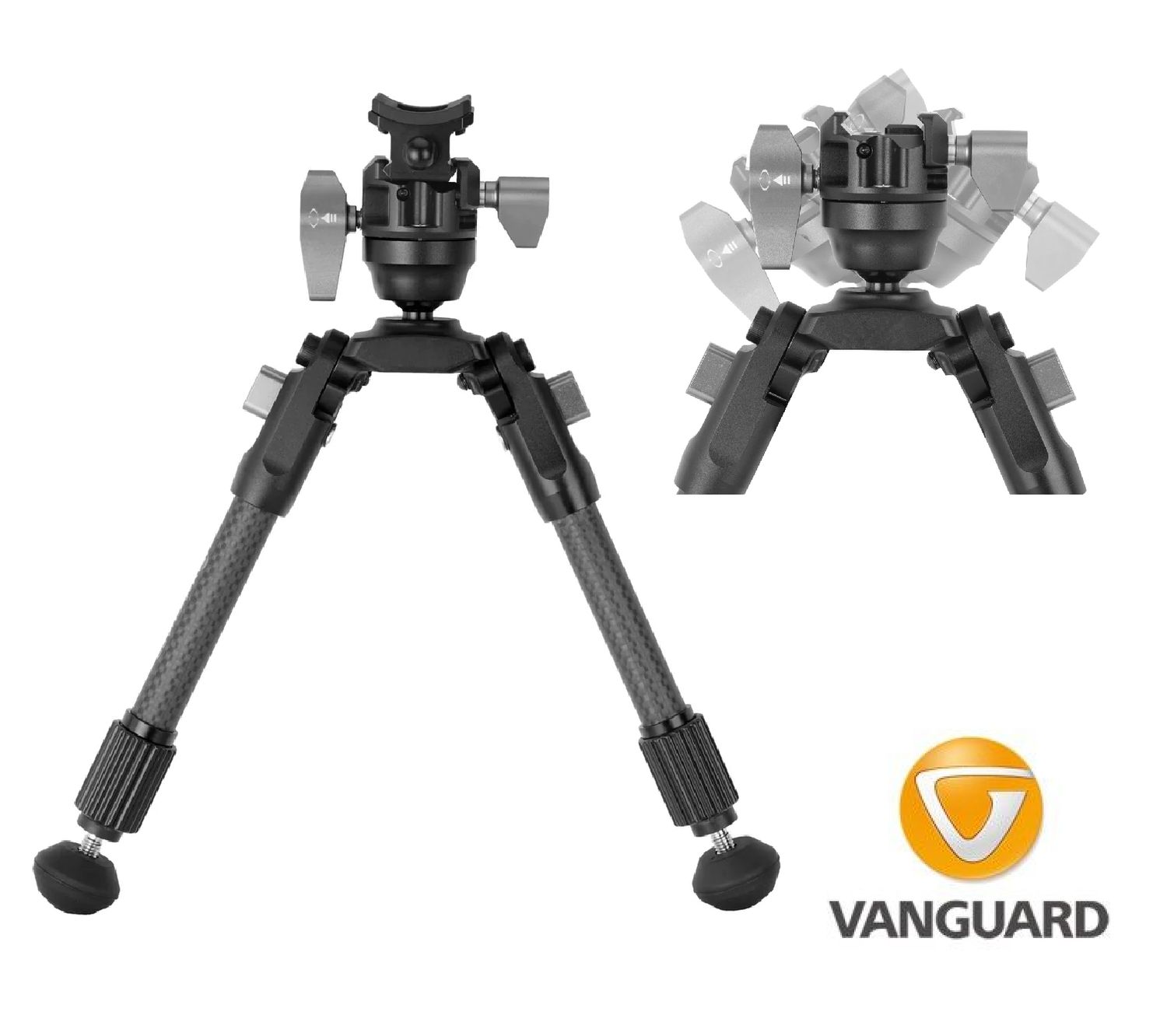 Vanguard EQ-PRECISION 1QS C Removable Carbon Premium Bipod - 8.5-10.5"