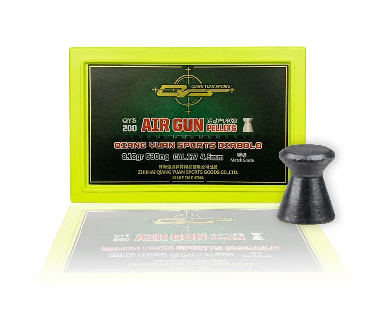 QYS MATCH Grade .177 cal - Flat-head Airgun Pellet 8.18gr