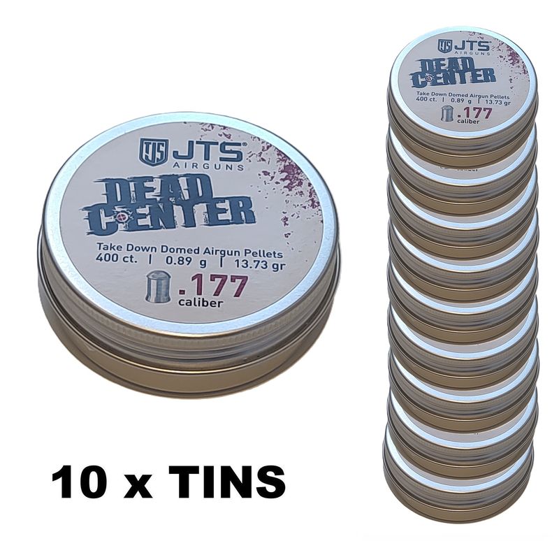JTS Dead Center Domed .177 4.5mm Airgun Pellets - 13.73 grains 10 x Tins - 4000pcs