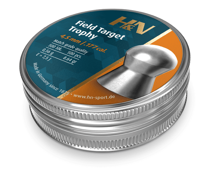 H&amp;N Field Target Trophy Airgun Pellets .177 cal 4.52mm 500 pcs