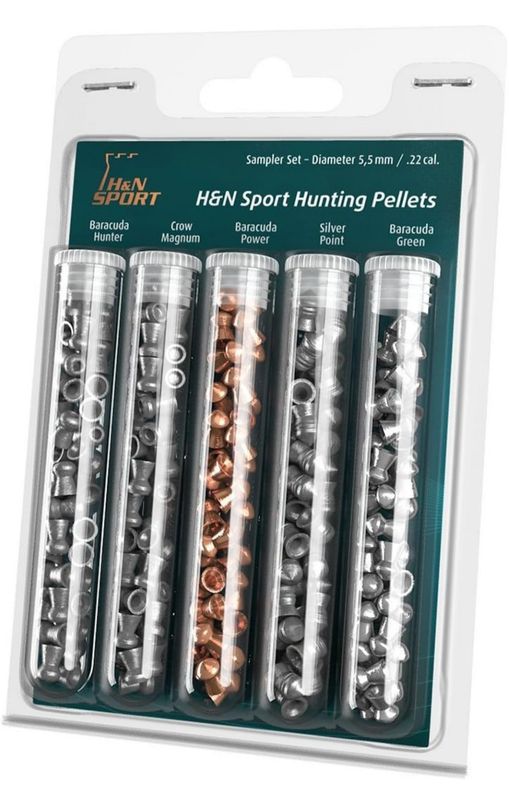 H&amp;N .22cal 5.52mm Pellet Selection - Sample Tester Pack