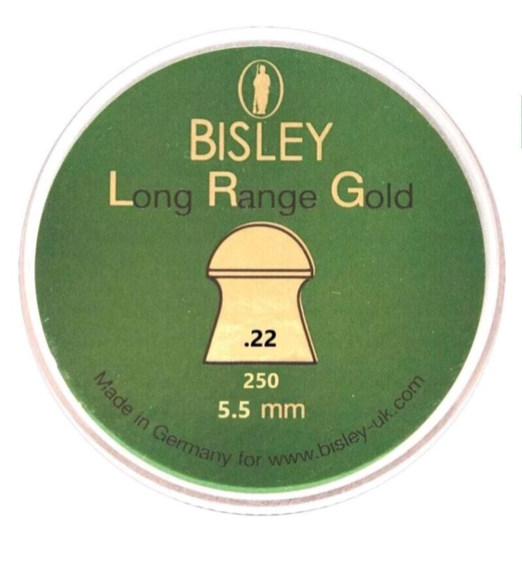 Bisley Long Range Gold  Airgun Pellets .22 5.5mm Tin x 250 pcs