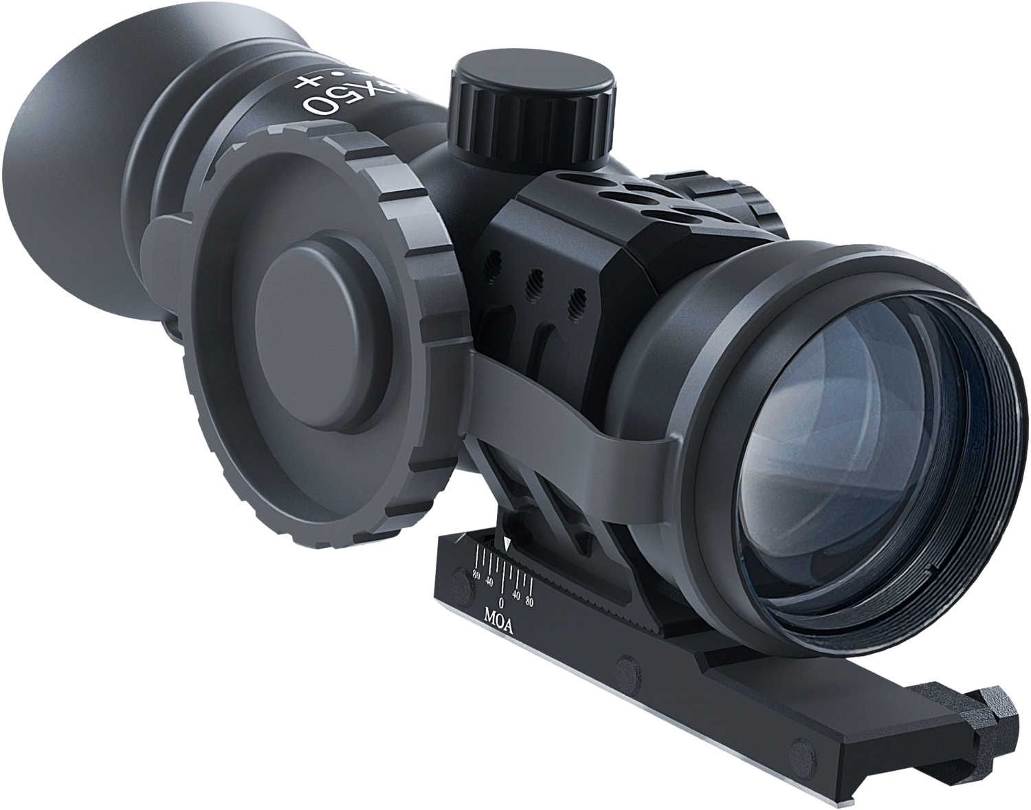 Immersive Optics 14x50 MDE-M Extended Mildot with MOA Adjustable Mounts Immersive Optics 14x50 MDE-M Extended Mildot with MOA Adjustable Mounts