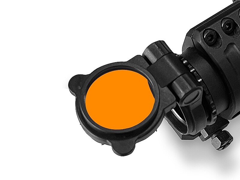 Immersive Optics 50mm Flip-Up Lens Cover Amber Immersive Optics 50mm Flip-Up Lens Cover Amber