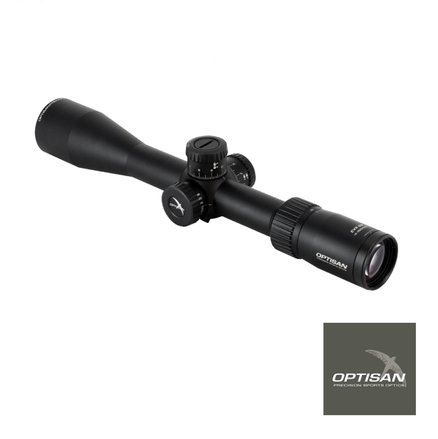 Optisan Optics EVX G2 4-16x44 FFP F1MOA16 Side Focus Rifle Scope Optisan Optics EVX G2 4-16x44 FFP F1MOA16 Side Focus Rifle Scope