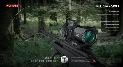 T-Eagle MR Pro 3x30IR 34mm Tubes Ultra compact Rifle Scope