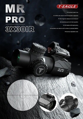 T-Eagle MR Pro 3x30IR 34mm Tubes Ultra compact Rifle Scope