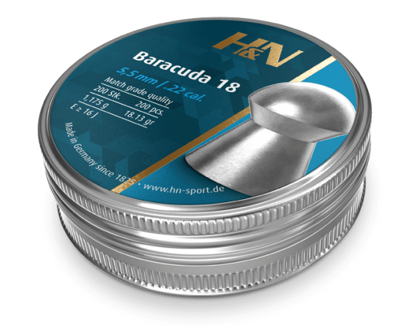 H&amp;N Baracuda 18s Airgun Pellets .22 cal 5.52mm 1 x 200 pcs