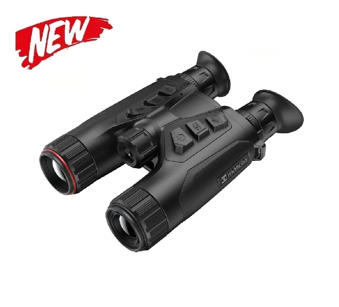 HIKMICRO Habrok 4K HE25L Multi-Spectrum Thermal Binoculars with 1000m LRF - 25mm <35mK 256x192px 12μm