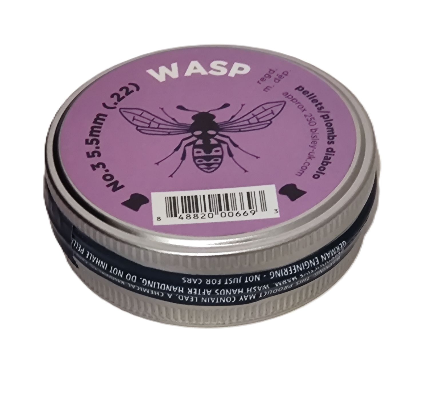 WASP No3 Purple .22 Airgun Pellets 14.4gr 1 x 250pcs WASP No3 Purple .22 Airgun Pellets 14.4gr 1 x 250pcs