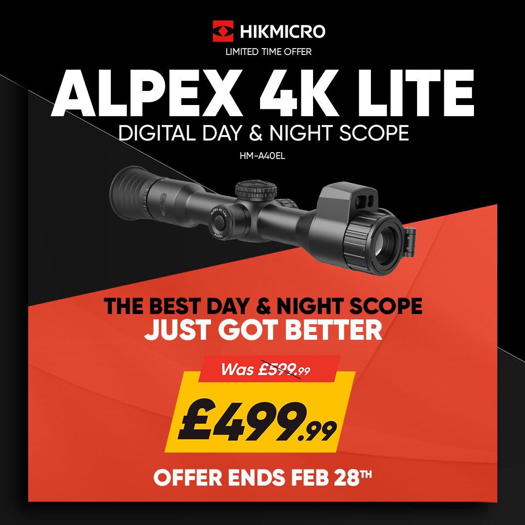 HIKMICRO Alpex 4K LITE LRF A40EL Digital Day and Night Vision Rifle Scope