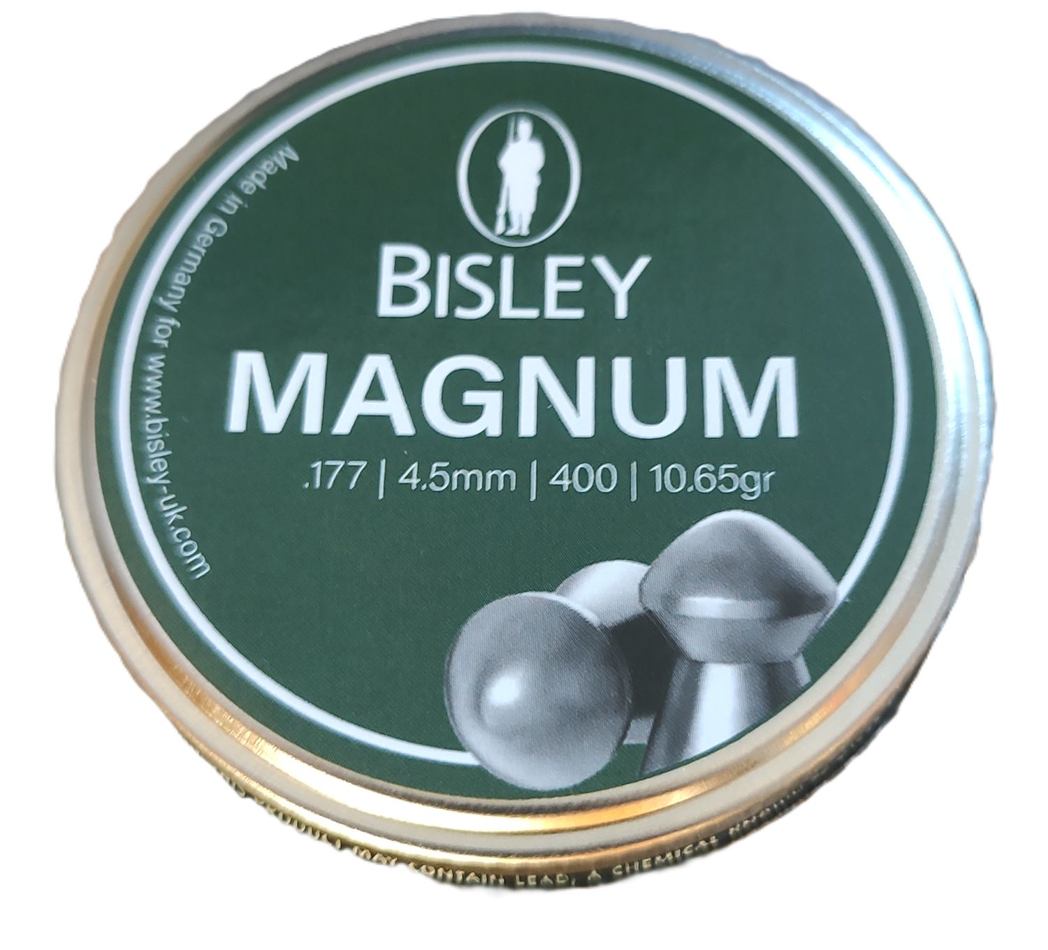 Bisley Magnum Pellets .177 cal x 400pcs - 4.52mm Bisley Magnum Pellets .177 cal x 400pcs - 4.52mm