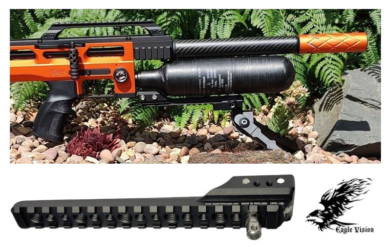 EVC Eaglevisioncam Universal Picatinny-to-Picatinny 180mm Bipod Extension Extended Rail UPPR-180 EVC Eaglevisioncam Universal Picatinny-to-Picatinny 180mm Bipod Extension Extended Rail UPPR-180