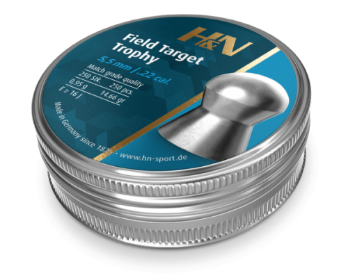 H&amp;N Field Target Trophy Airgun Pellets .22 5.53mm Tin x 250 pcs