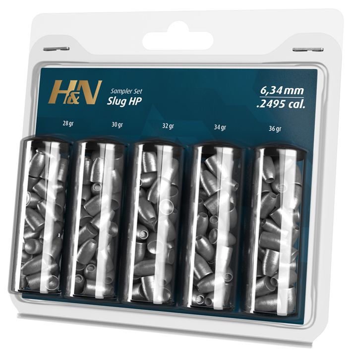H&amp;N .25cal 6.34mm Slug HPII Selection - Sample Tester Pack