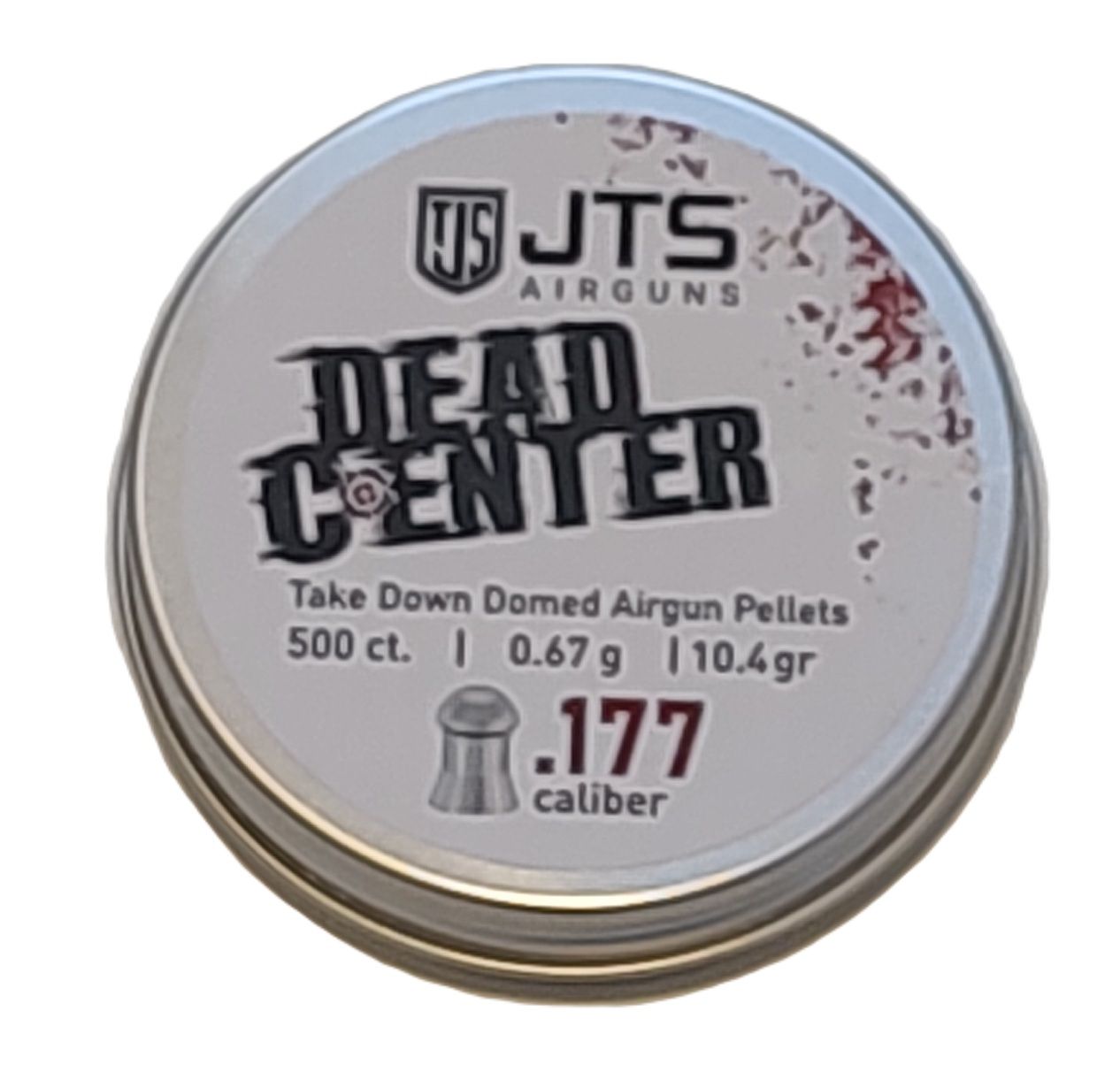 JTS Dead Center Domed .177 4.5mm Airgun Pellets - 10.4 grains 500pcs JTS Dead Center Domed .177 4.5mm Airgun Pellets - 10.4 grains 500pcs