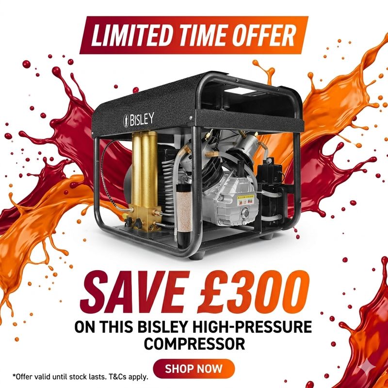 Bisley Bisley PowerFill Air Compressor - Bottle Filling Heavy Duty Compressor Bisley Bisley PowerFill Air Compressor - Bottle Filling Heavy Duty Compressor