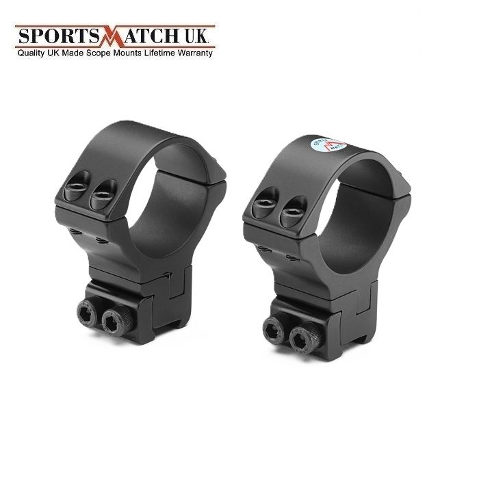 Sportsmatch ATP34 Extra High 34mm Tube Adjustable Double Screw 2 Piece Mounts Rings