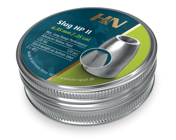 Slug HP II 28 gr.25 cal. Air Rifle Pellet 1 x Tin 120pcs