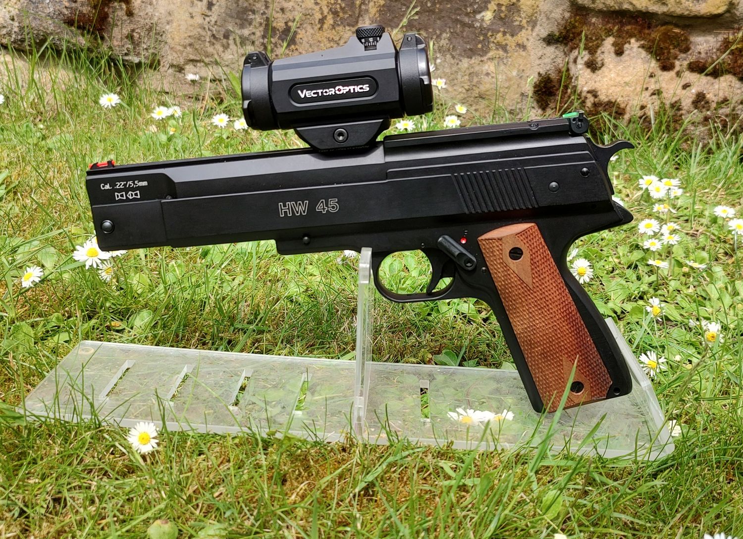 Vector Optics SCRD-72 Maverick-II 1x25 GenII Red Dot Sight - Motion Sensor + HW45/75 Fitting Kit &amp; Recoil Stop