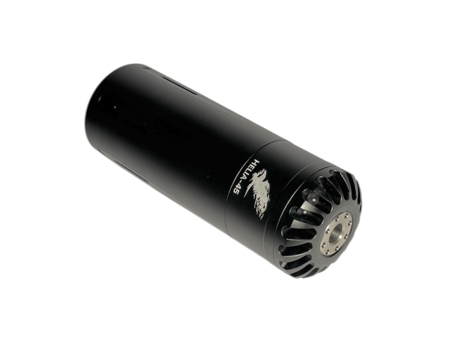 EVC Eaglevisioncam HELIA-S45 Airgun Silencer - Sound Moderator Interchangeable Caliber - L126.5mm D45mm 1/2" UNF Fitting