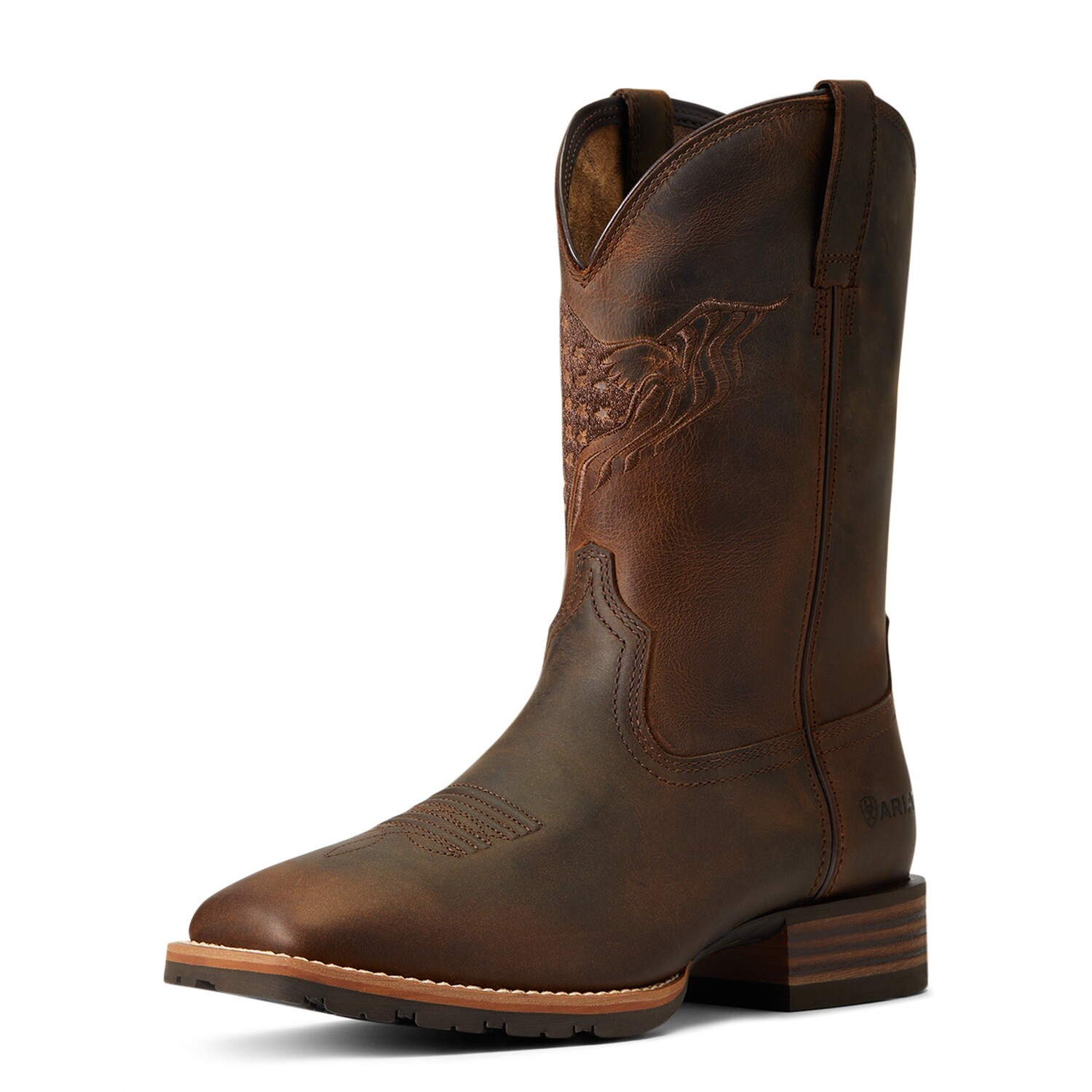 10040419 ARIAT MNS HYBRID FLY HIGH DISTRSD BRN