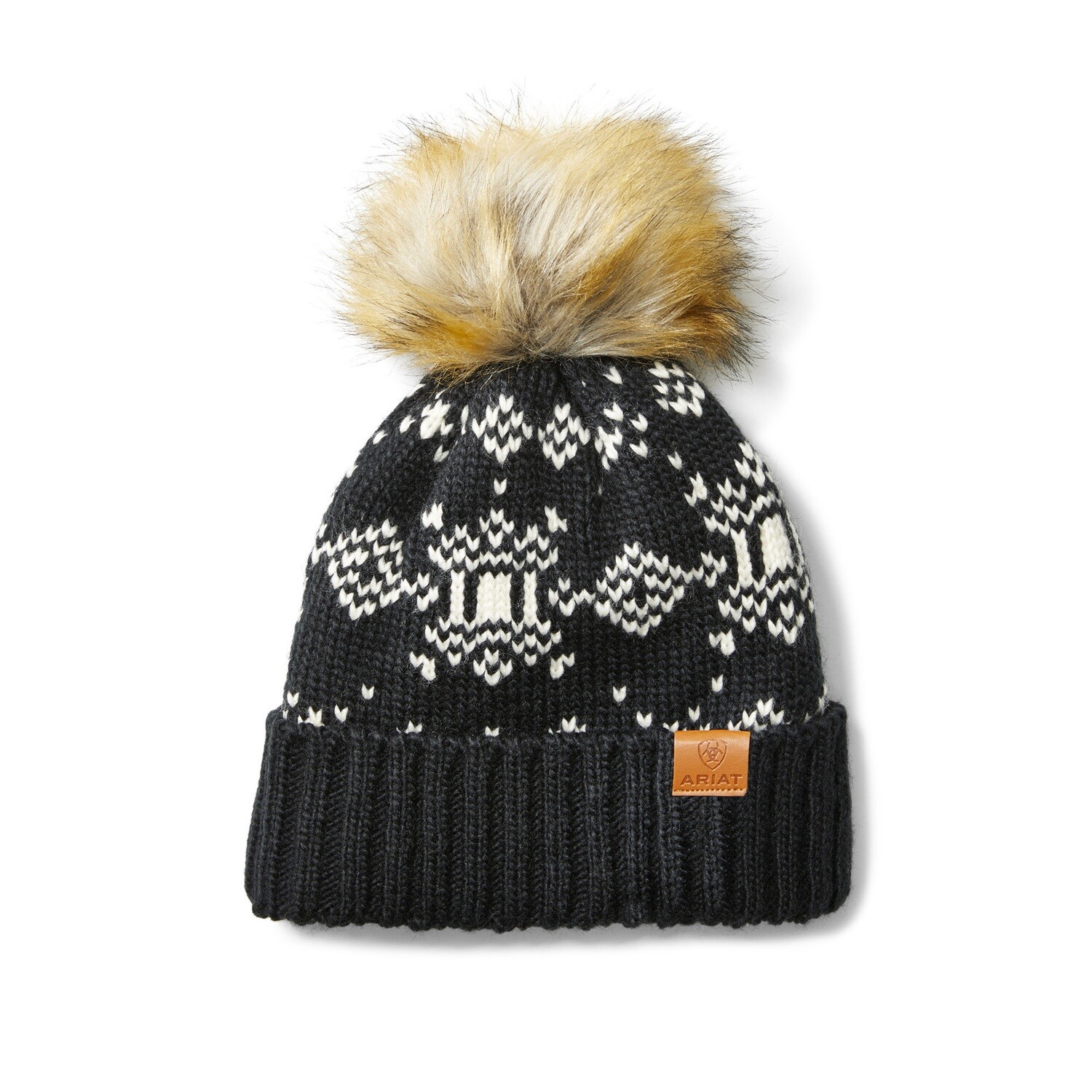 10041921 ARIAT PATRONA BEANIE BLACK/SEA SALT